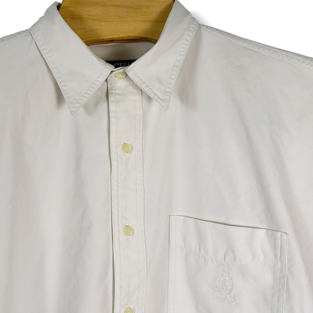 Chaps Ralph Lauren Button Down Mens L White Performance Crest Beach Fishing Prep